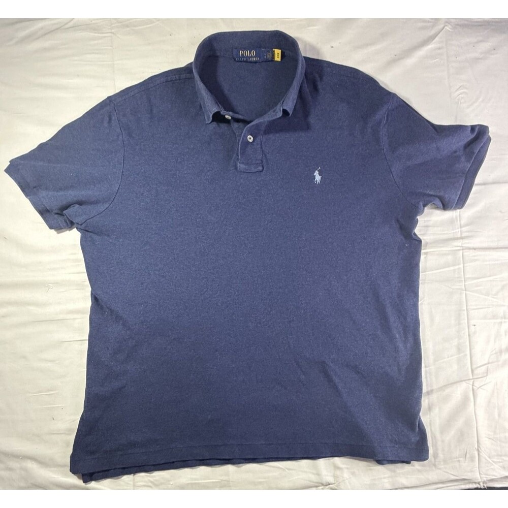 Polo Ralph Lauren Men’s Blue Short Sleeve Polo Shirt Size Large L Preppy